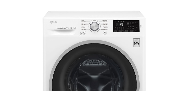 LG Lave-linge 7 KG | 6 Motion Direct Drive™ | A+++(-30%) | Smart Diagnosis™ | Moteur Direct Drive™ garanti 10 ans, LG F74J61WH