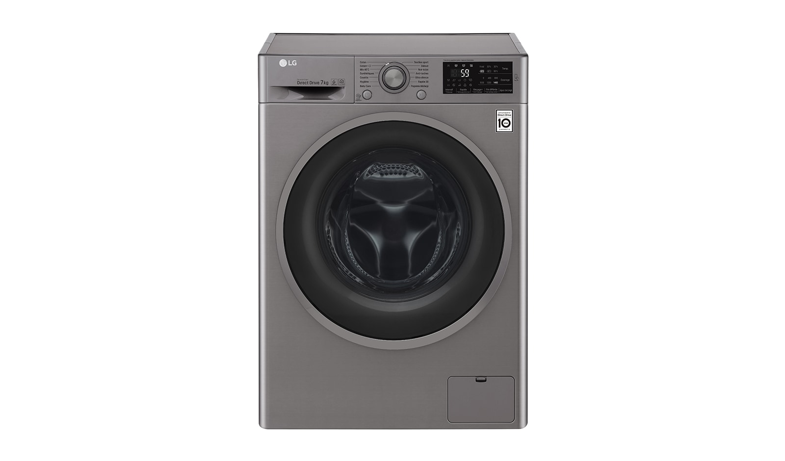 Vue avant de Lave-linge 7 KG | 6 Motion Direct Drive™ | A&#43;&#43;&#43;(-30%) | Smart Diagnosis™ | Moteur Direct Drive™ garanti 10 ans LG F74J68ST