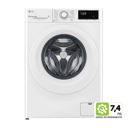 LG Lave-linge 9KG, A+++ (-30%), Moteur Direct Drive™, 6 Motion, TrueSteam™, Turbowash™, Ajout de linge