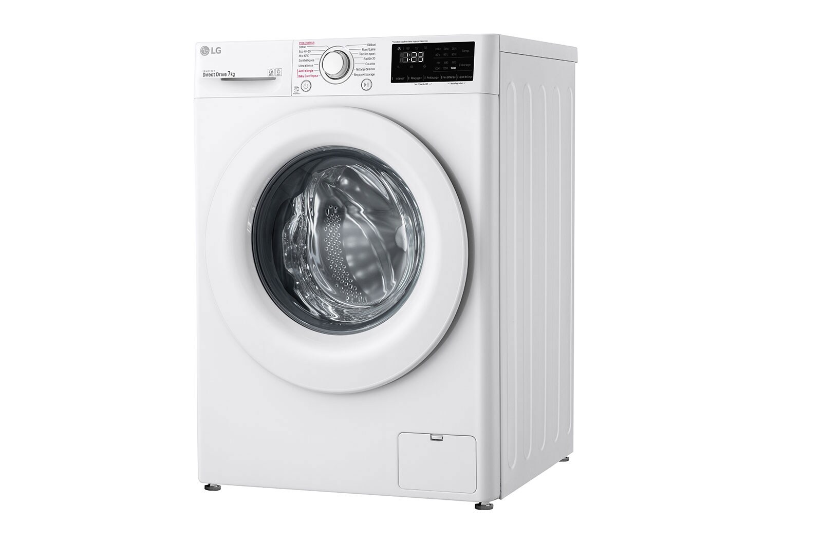 LG Lave-linge 7 kg - 59L | AI Direct Drive™ | Moteur Direct Drive™ garanti 10 ans | D, LG F74N23WHS