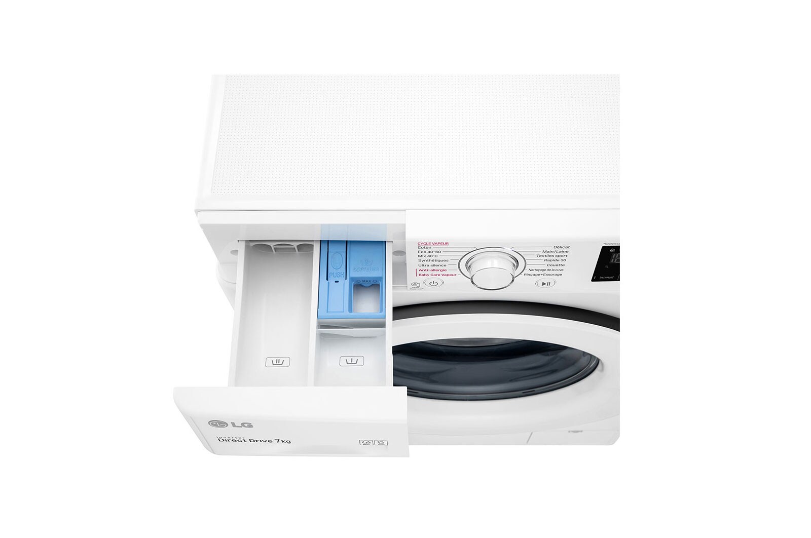 LG Lave-linge 7 kg - 59L | AI Direct Drive™ | Moteur Direct Drive™ garanti 10 ans | D, LG F74N23WHS