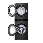 LG WashTower – Lave-linge 17kg / Sèche-linge 16kg | AI Direct Drive™ | Moteur Direct Drive™ garanti 10 ans  , LG F761TOWERB