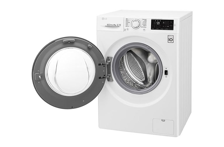 LG Lave-Linge 8KG | 6 Motion Direct Drive™ | A+++-30% | Smart Diagnosis™ | Moteur Direct Drive™ – Garanti 10 ans , LG F82J53WH