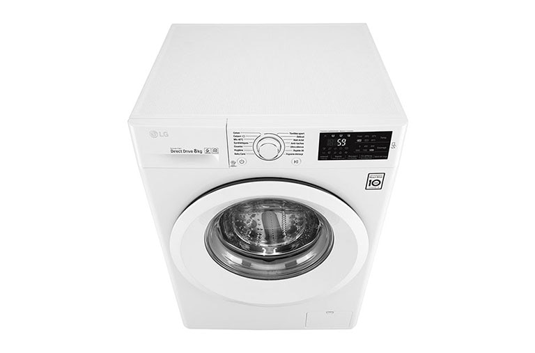 LG Lave-Linge 8KG | 6 Motion Direct Drive™ | A+++-30% | Smart Diagnosis™ | Moteur Direct Drive™ – Garanti 10 ans , LG F82J53WH