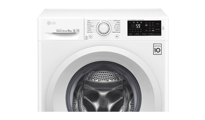 LG Lave-Linge 8KG | 6 Motion Direct Drive™ | A+++-30% | Smart Diagnosis™ | Moteur Direct Drive™ – Garanti 10 ans , LG F82J53WH