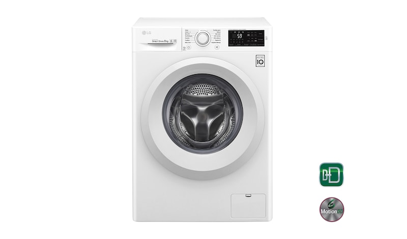 LG Lave-Linge 8KG | 6 Motion Direct Drive™ | A+++-30% | Smart Diagnosis™ | Moteur Direct Drive™ – Garanti 10 ans , LG F82J53WH