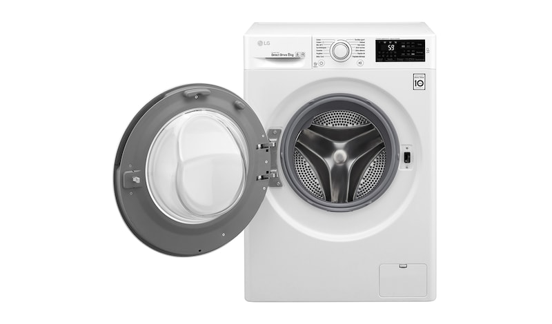 LG Lave-Linge 8KG | 6 Motion Direct Drive™ | A+++-30% | Smart Diagnosis™ | Moteur Direct Drive™ – Garanti 10 ans , LG F82J53WH