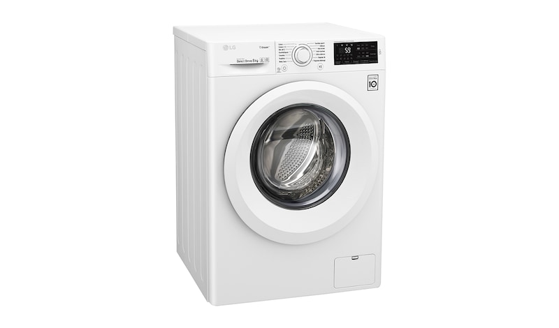 LG Lave-Linge 8KG | 6 Motion Direct Drive™ | A+++-30% | Smart Diagnosis™ | Moteur Direct Drive™ – Garanti 10 ans , LG F82J53WH