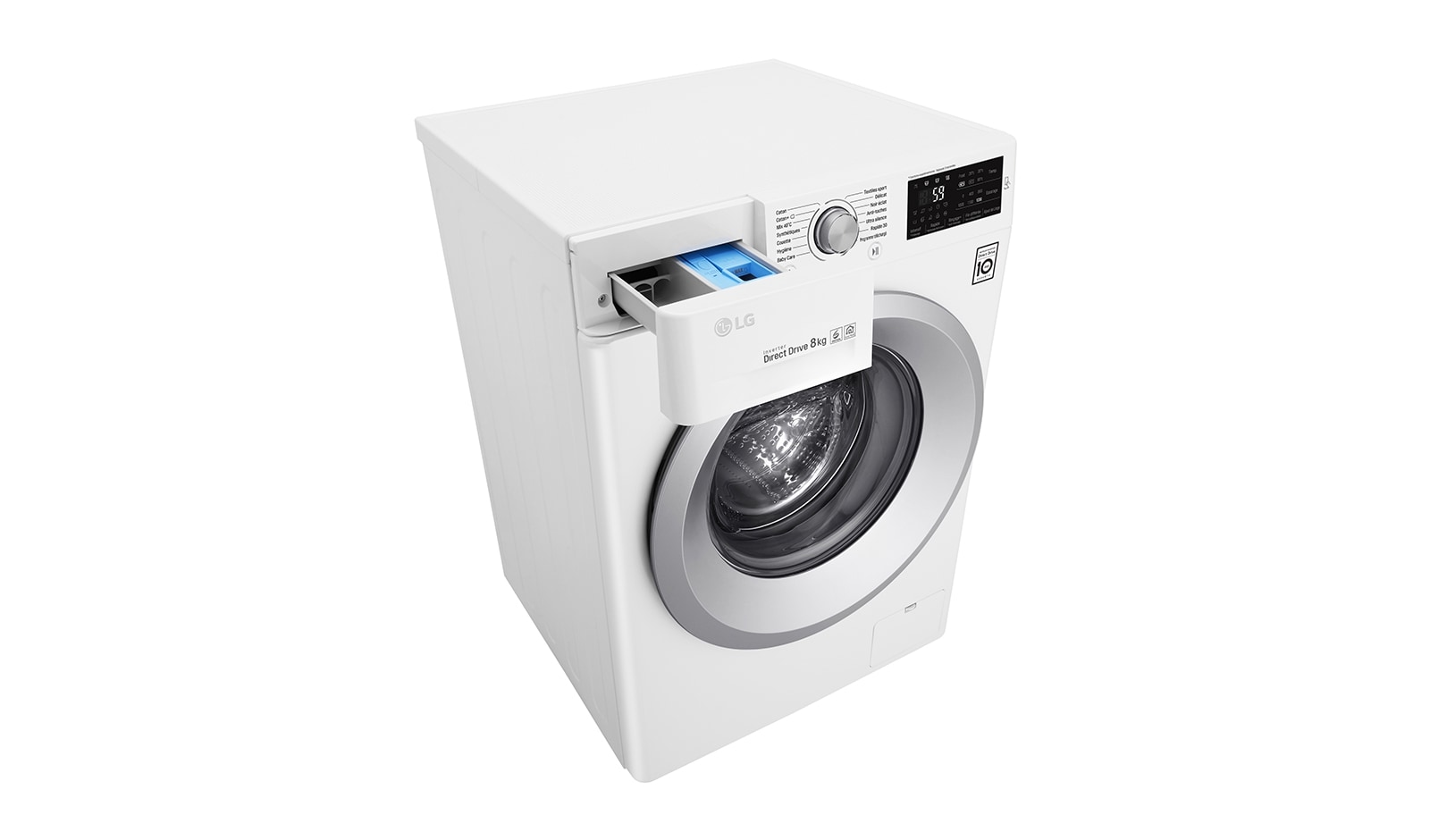 LG Lave-linge 8 KG | 6 Motion Direct Drive™ | A+++(-30%) | Smart Diagnosis™ | Moteur Direct Drive™ garanti 10 ans, LG F82J54WH