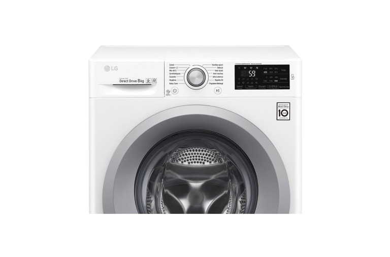 LG Lave-linge 8 KG | 6 Motion Direct Drive™ | A+++(-30%) | Smart Diagnosis™ | Moteur Direct Drive™ garanti 10 ans, LG F82J54WH