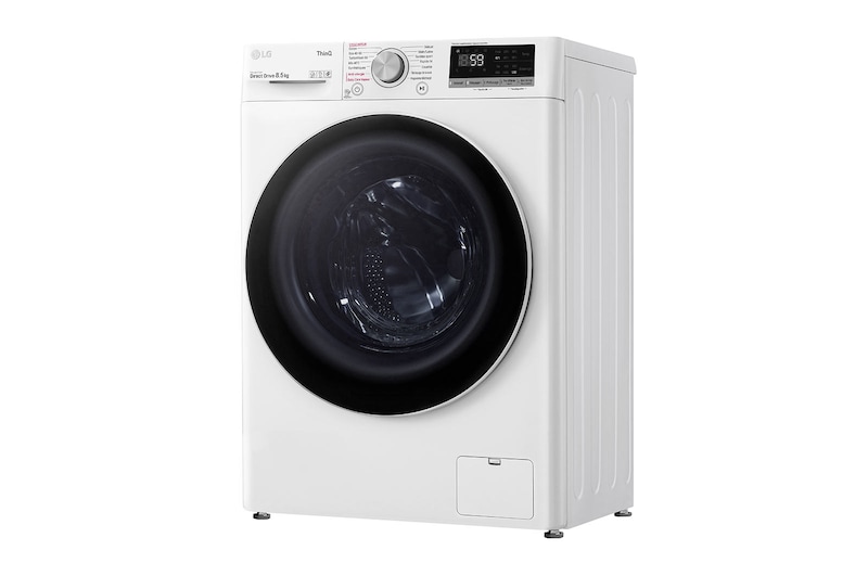 LG Lave-linge Slim 8,5kg - 58L | AI Direct Drive™ | TurboWash™ I Moteur Direct Drive™ garanti 10 ans | C, LG F82SV50WHS