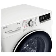 LG Lave-linge Slim 8,5kg - 58L | AI Direct Drive™ | TurboWash™ I Moteur Direct Drive™ garanti 10 ans | C, LG F82SV50WHS
