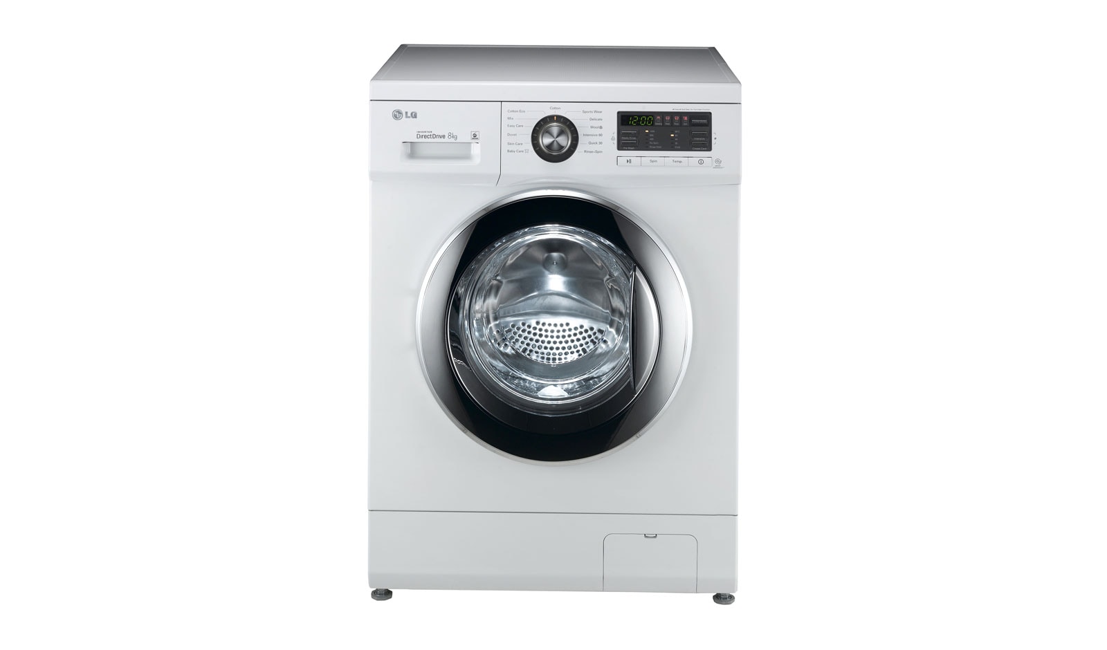 Vue avant de Lave-Linge 8KG  |1400 tours | 6 Motion Direct Drive™ | Smart Diagnosis™ | Moteur Direct Drive™ certifié VDE 22 ans LG F84552WH