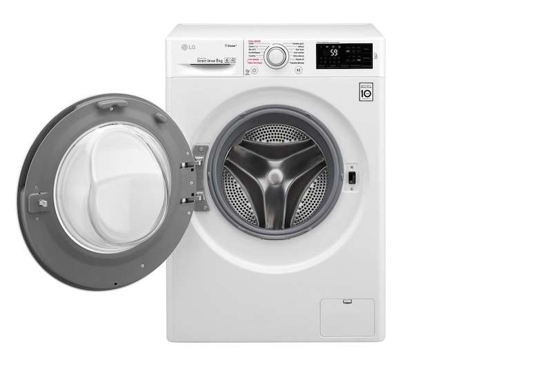 LG Lave-linge 8 KG | 6 Motion Direct Drive™ | A+++ (-30%) | Smart Diagnosis™ | Moteur Direct Drive™ garanti 10 ans, LG F84C40WHS