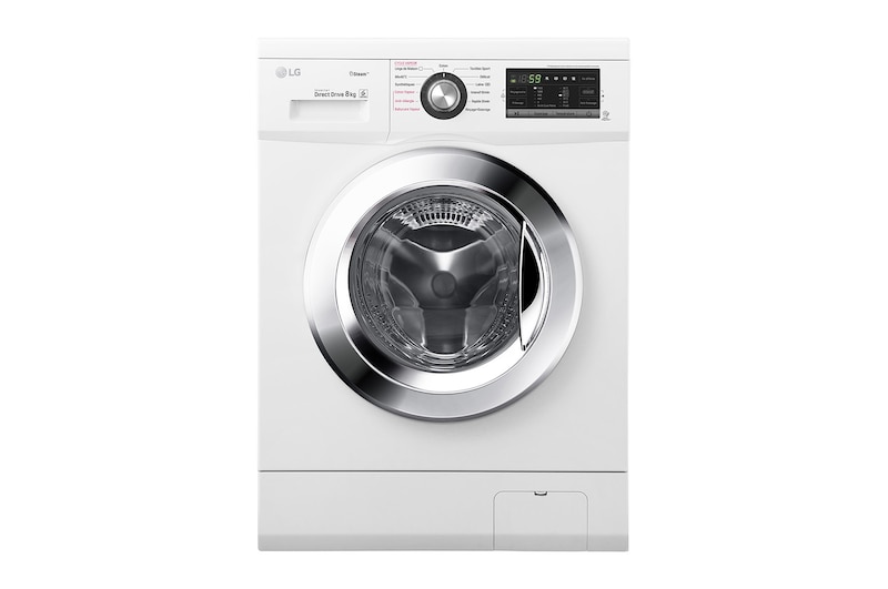 LG Lave-Linge 8KG | Moteur Direct Drive™ |  6 Motion Direct Drive™  | Steam | A+++-30%  | Smart Diagnosis™, LG F84G62WHS