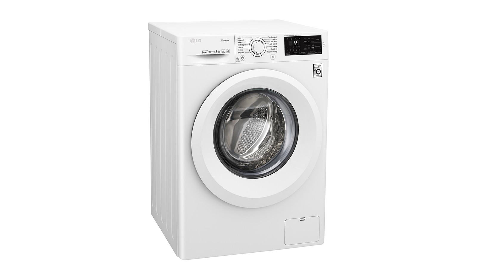 LG Lave-linge 8 KG | 6 Motion Direct Drive™ | A+++(-30%) | Smart Diagnosis™ | Moteur Direct Drive™ garanti 10 ans, LG F84J53WH