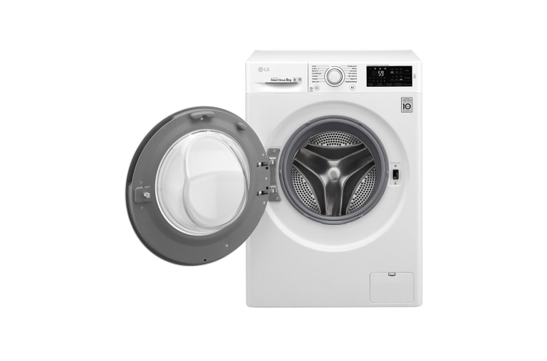 LG Lave-linge 8 KG | 6 Motion Direct Drive™ | A+++(-30%) | Smart Diagnosis™ | Moteur Direct Drive™ garanti 10 ans, LG F84J53WH
