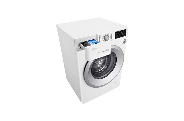 LG Lave-linge 8 KG | 6 Motion Direct Drive™ | A+++(-30%) | Smart Diagnosis™ | Moteur Direct Drive™ garanti 10 ans , LG F84J54WH