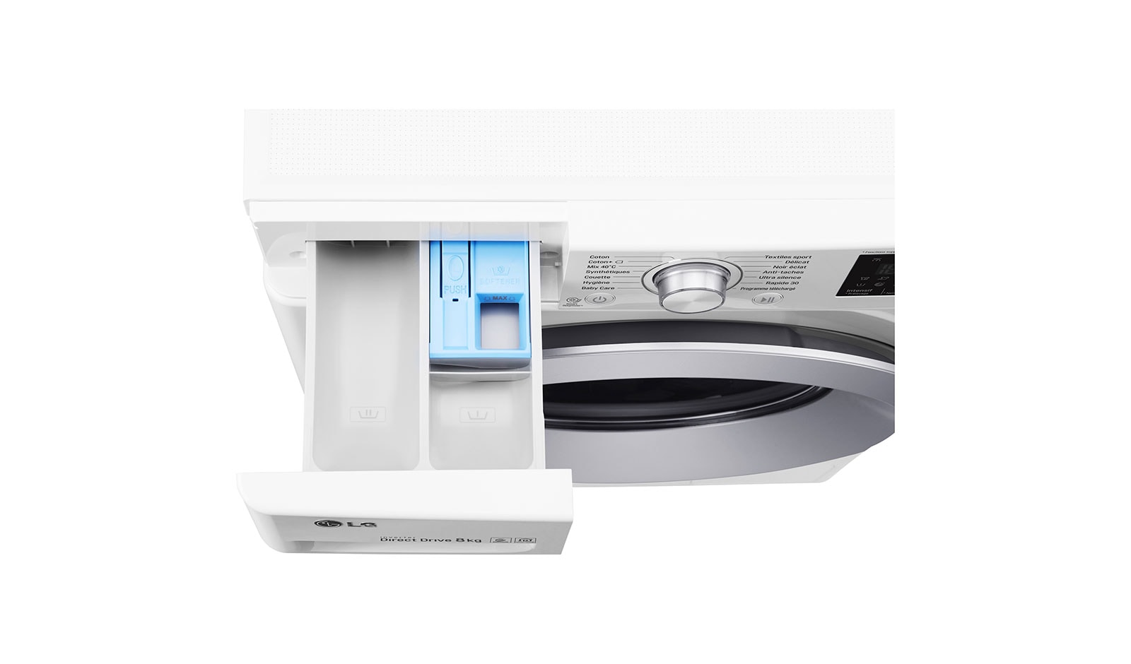 LG Lave-linge 8 KG | 6 Motion Direct Drive™ | A+++(-30%) | Smart Diagnosis™ | Moteur Direct Drive™ garanti 10 ans , LG F84J54WH