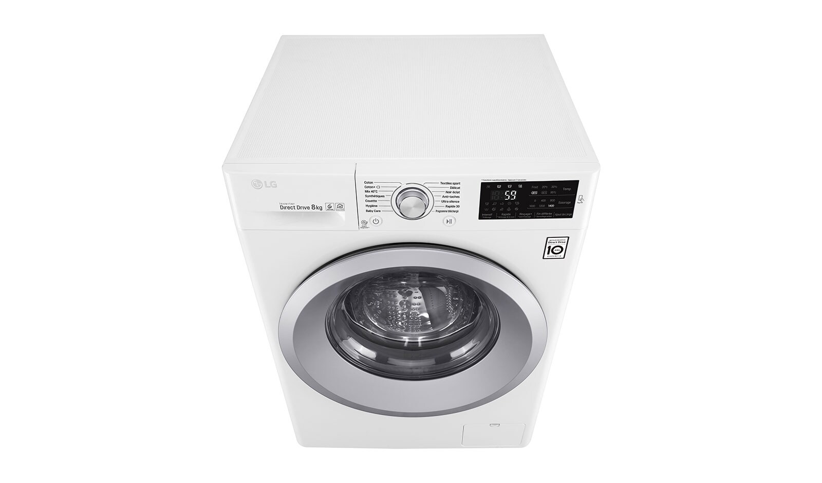 LG Lave-linge 8 KG | 6 Motion Direct Drive™ | A+++(-30%) | Smart Diagnosis™ | Moteur Direct Drive™ garanti 10 ans , LG F84J54WH
