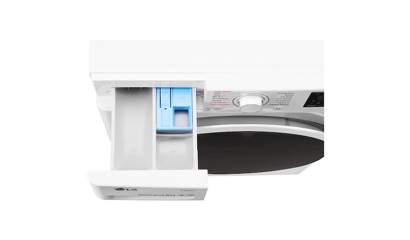 LG Lave-linge 8 KG | Steam™ | 6 Motion Direct Drive™ | A+++(-30%) | Smart Diagnosis™ | Moteur Direct Drive™ garanti 10 ans, LG F84J60WHS