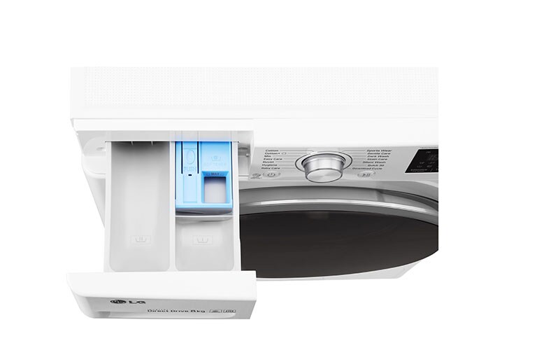 LG Lave-linge 8 KG | 6 Motion Direct Drive™ | A+++(-30%) | Smart Diagnosis™ | Moteur Direct Drive™ garanti 10 ans, LG F84J61WH