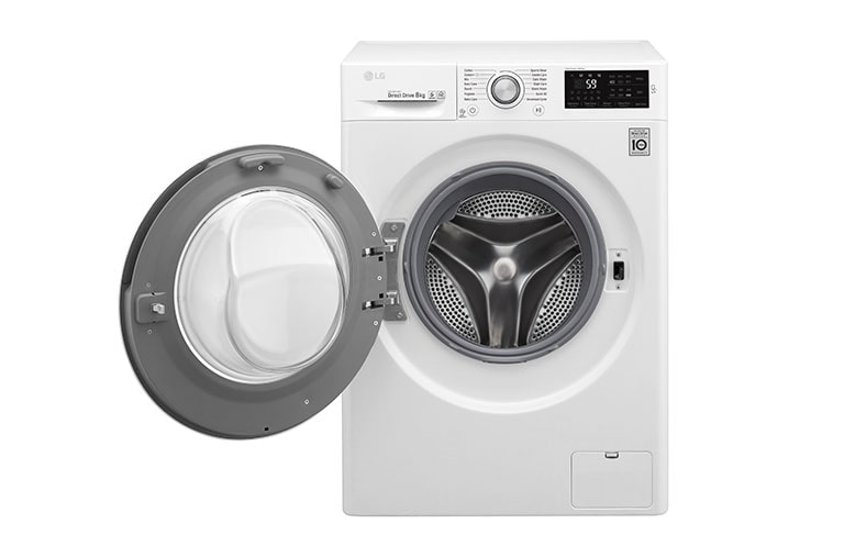 LG Lave-linge 8 KG | 6 Motion Direct Drive™ | A+++(-30%) | Smart Diagnosis™ | Moteur Direct Drive™ garanti 10 ans, LG F84J61WH