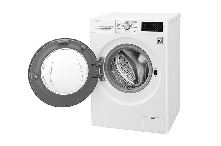 LG Lave-linge 8 KG | 6 Motion Direct Drive™ | A+++(-30%) | Smart Diagnosis™ | Moteur Direct Drive™ garanti 10 ans, LG F84J61WH