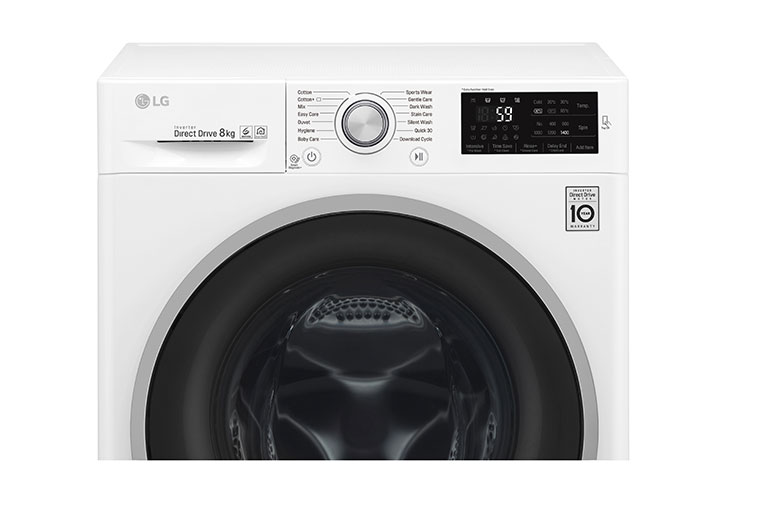 LG Lave-linge 8 KG | 6 Motion Direct Drive™ | A+++(-30%) | Smart Diagnosis™ | Moteur Direct Drive™ garanti 10 ans, LG F84J61WH