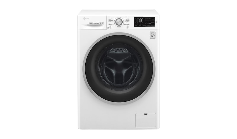 LG Lave-linge 8 KG | 6 Motion Direct Drive™ | A+++(-30%) | Smart Diagnosis™ | Moteur Direct Drive™ garanti 10 ans, LG F84J61WH