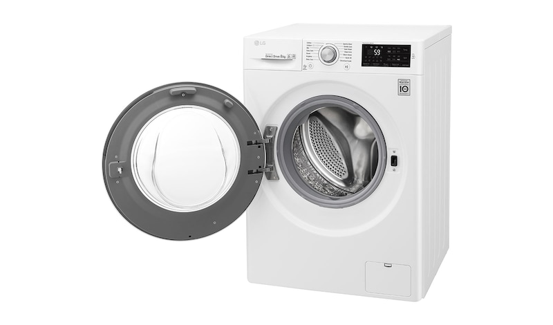 LG Lave-linge 8 KG | 6 Motion Direct Drive™ | A+++(-30%) | Smart Diagnosis™ | Moteur Direct Drive™ garanti 10 ans, LG F84J61WH