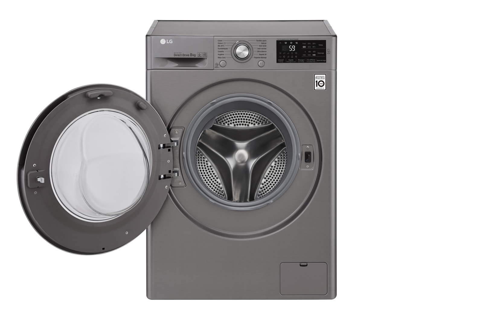 LG Lave-linge 8 KG | 6 Motion Direct Drive™ | A+++(-30%) | Smart Diagnosis™ | Moteur Direct Drive™ garanti 10 ans, LG F84J62ST