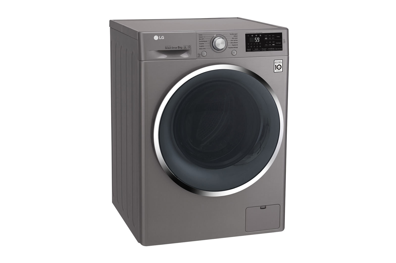 LG Lave-linge 8 KG | 6 Motion Direct Drive™ | A+++(-30%) | Smart Diagnosis™ | Moteur Direct Drive™ garanti 10 ans, LG F84J62ST