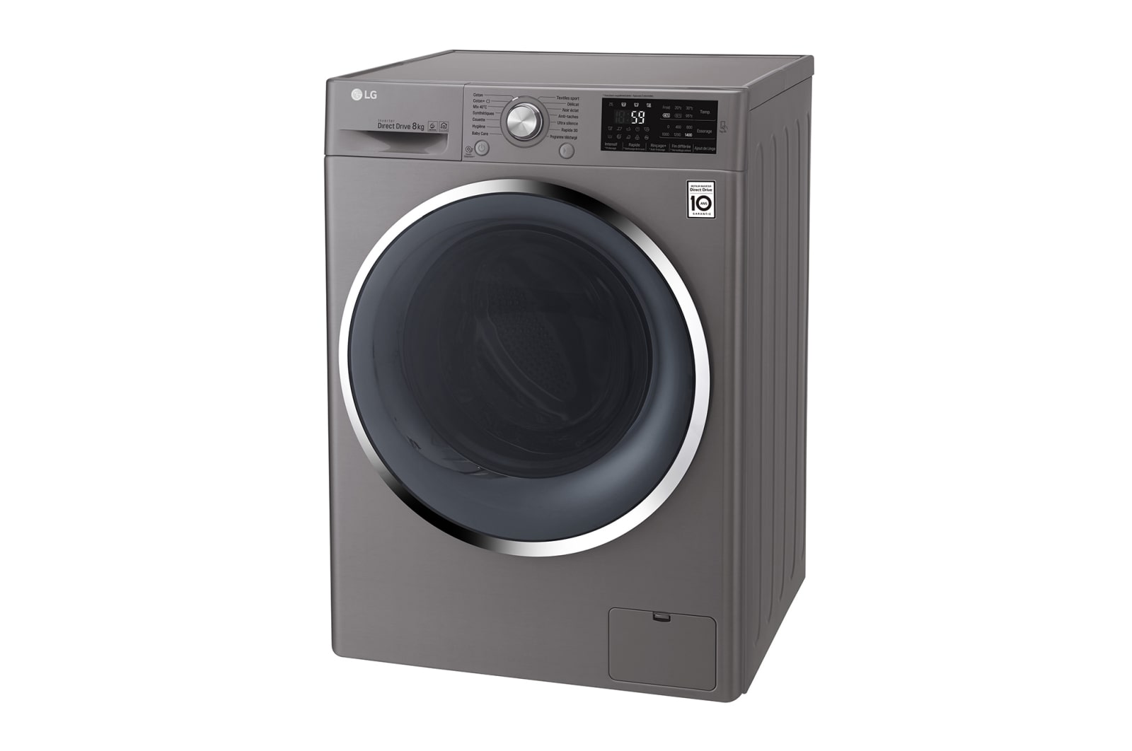 LG Lave-linge 8 KG | 6 Motion Direct Drive™ | A+++(-30%) | Smart Diagnosis™ | Moteur Direct Drive™ garanti 10 ans, LG F84J62ST