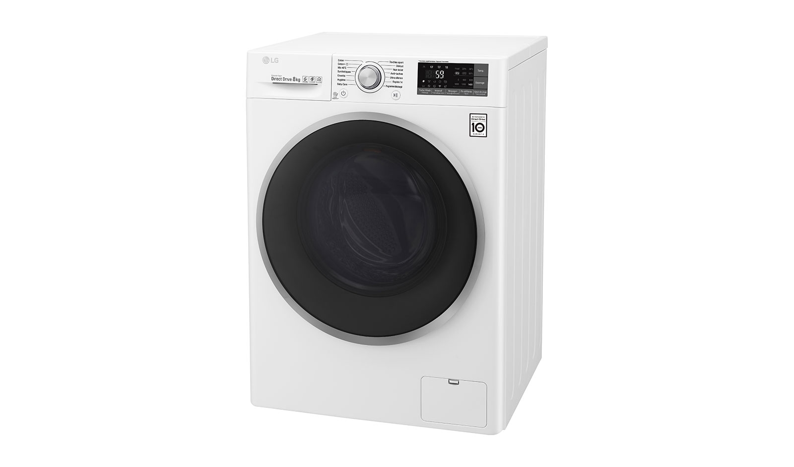 LG Lave-linge 8 KG | 6 Motion Direct Drive™ | A+++(-40%) | Wi-Fi | Smart Diagnosis™ | Moteur Direct Drive™ garanti 10 ans , LG F84J71WH