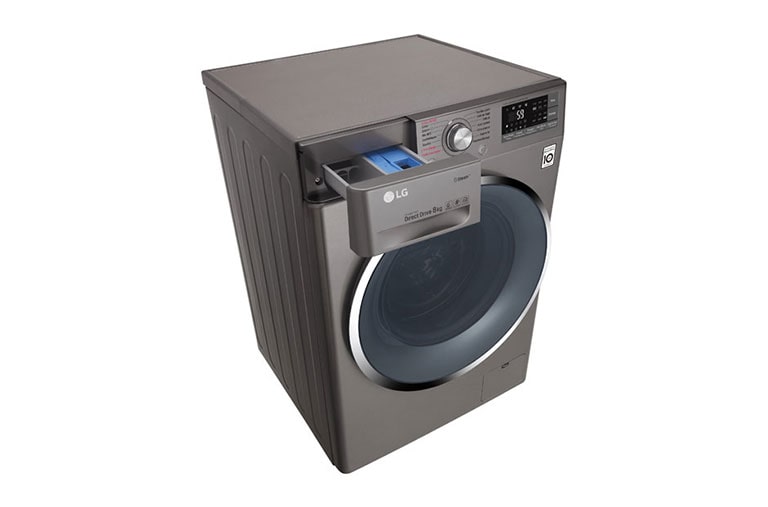 LG Lave-linge 8 KG | Steam™ | 6 Motion Direct Drive™ | A+++(-40%) | Wi-Fi | Smart Diagnosis™ | Moteur Direct Drive™ garanti 10 ans, LG F84J72STS