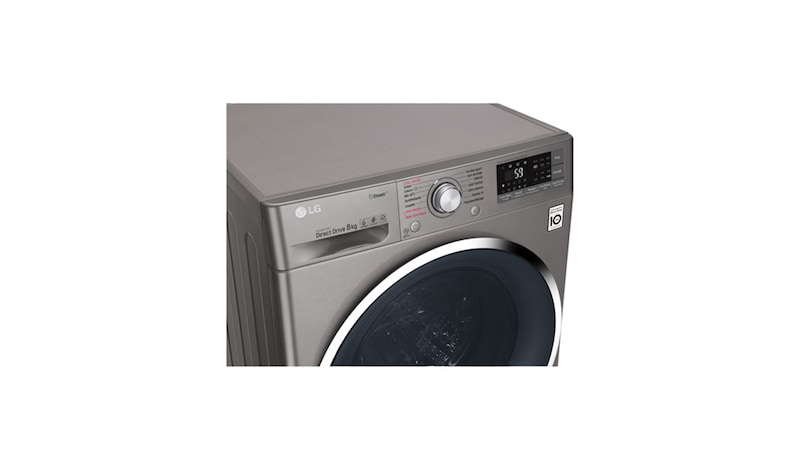 LG Lave-linge 8 KG | Steam™ | 6 Motion Direct Drive™ | A+++(-40%) | Wi-Fi | Smart Diagnosis™ | Moteur Direct Drive™ garanti 10 ans, LG F84J72STS
