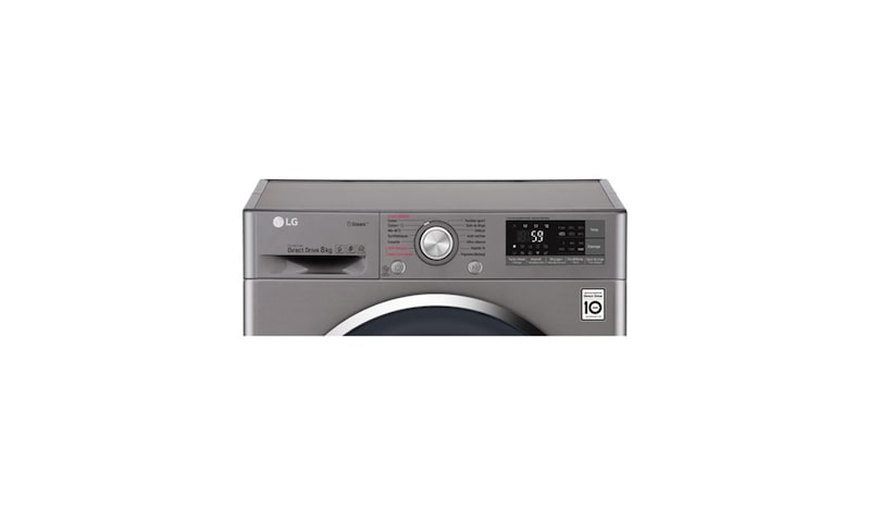 LG Lave-linge 8 KG | Steam™ | 6 Motion Direct Drive™ | A+++(-40%) | Wi-Fi | Smart Diagnosis™ | Moteur Direct Drive™ garanti 10 ans, LG F84J72STS