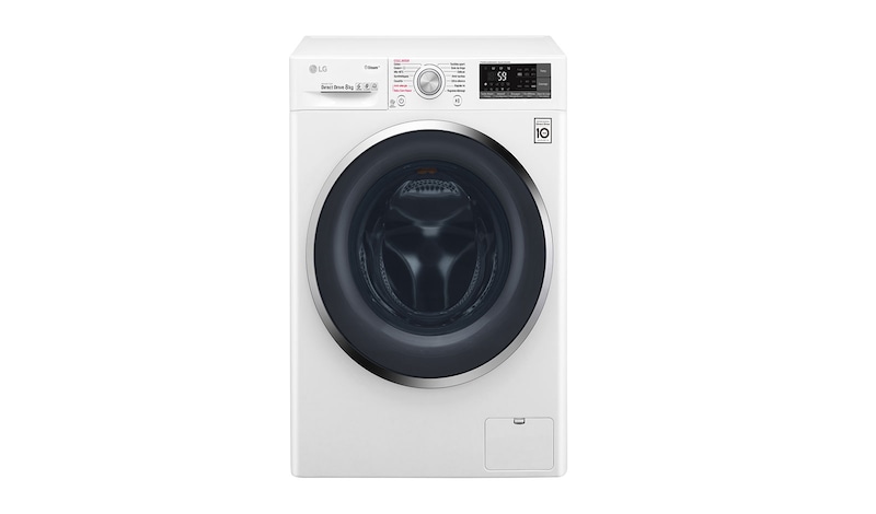 LG Lave-linge 8 KG | Steam™ | 6 Motion Direct Drive™ | A+++(-40%) | Wi-Fi | Smart Diagnosis™ | Moteur Direct Drive™ garanti 10 ans, LG F84J72WHS
