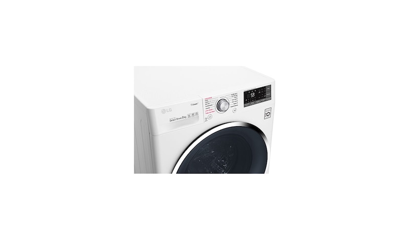 LG Lave-linge 8 KG | Steam™ | 6 Motion Direct Drive™ | A+++(-40%) | Wi-Fi | Smart Diagnosis™ | Moteur Direct Drive™ garanti 10 ans, LG F84J72WHS