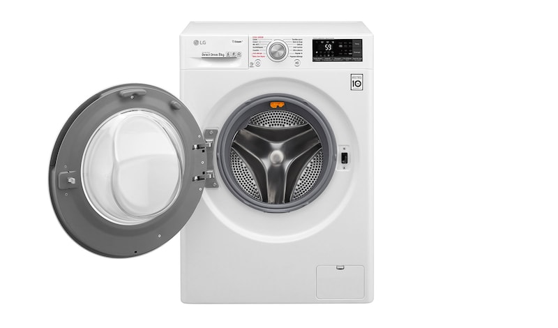 LG Lave-linge 8 KG | Steam™ | 6 Motion Direct Drive™ | A+++(-40%) | Wi-Fi | Smart Diagnosis™ | Moteur Direct Drive™ garanti 10 ans, LG F84J72WHS