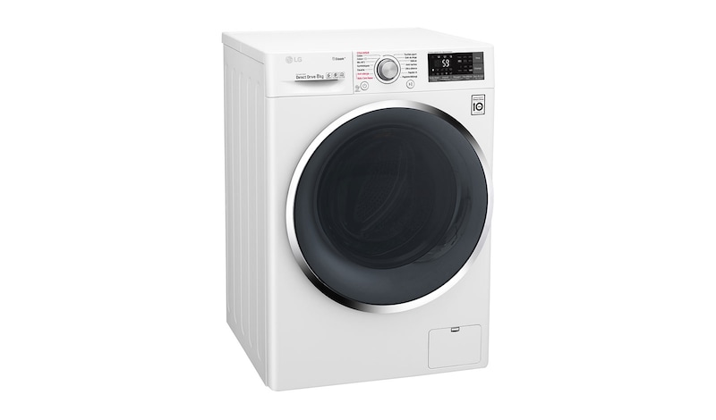 LG Lave-linge 8 KG | Steam™ | 6 Motion Direct Drive™ | A+++(-40%) | Wi-Fi | Smart Diagnosis™ | Moteur Direct Drive™ garanti 10 ans, LG F84J72WHS