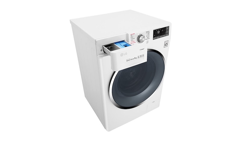 LG Lave-linge 8 KG | Steam™ | 6 Motion Direct Drive™ | A+++(-40%) | Wi-Fi | Smart Diagnosis™ | Moteur Direct Drive™ garanti 10 ans, LG F84J72WHS