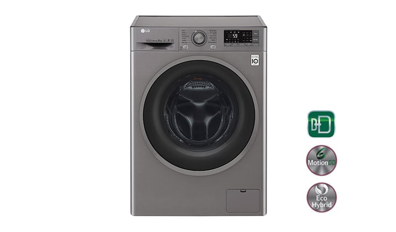 LG Lave-Linge 8KG | TurboWash™ | 6 Motion Direct Drive™ | A+++-40% | Smart Diagnosis™ | Moteur Direct Drive™ – Garanti 10 ans , LG F84J78ST