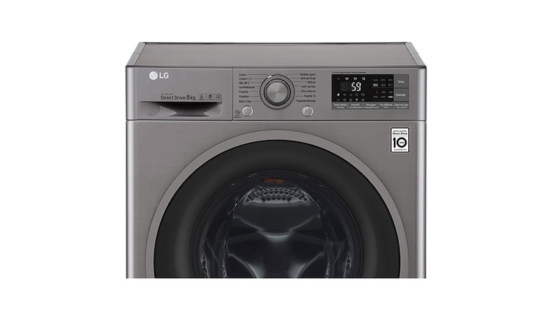 LG Lave-Linge 8KG | TurboWash™ | 6 Motion Direct Drive™ | A+++-40% | Smart Diagnosis™ | Moteur Direct Drive™ – Garanti 10 ans , LG F84J78ST