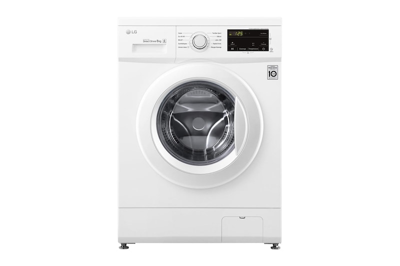 LG Lave-linge 8kg - 58L I Moteur Direct Drive™ garanti 10 ans | Smart Diagnosis , LG F84M20WH