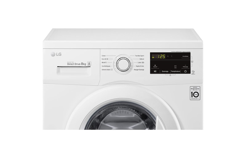 LG Lave-linge 8kg - 58L I Moteur Direct Drive™ garanti 10 ans | Smart Diagnosis , LG F84M20WH