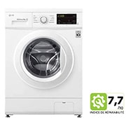 Vue avant de Lave-linge 8kg - 58L I Moteur Direct Drive™ garanti 10 ans | Smart Diagnosis  LG F84M20WH
