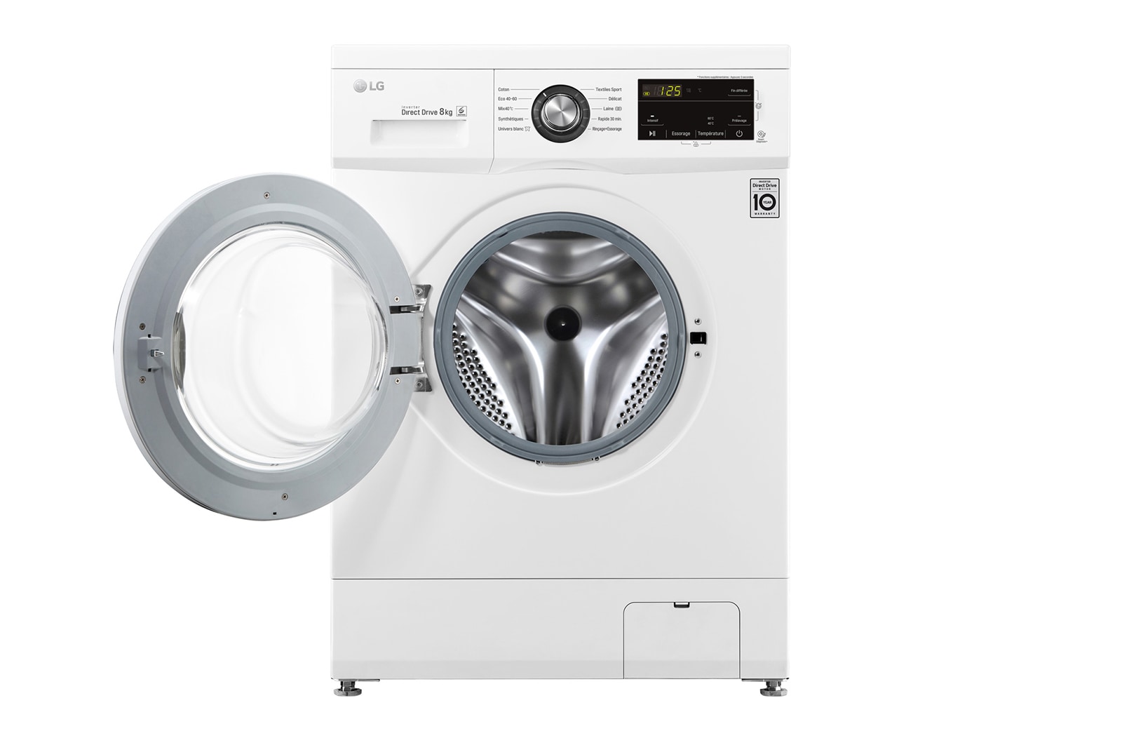 LG Lave-linge 8kg - 58L I Moteur Direct Drive™ garanti 10 ans | Smart Diagnosis, LG F84M22WH