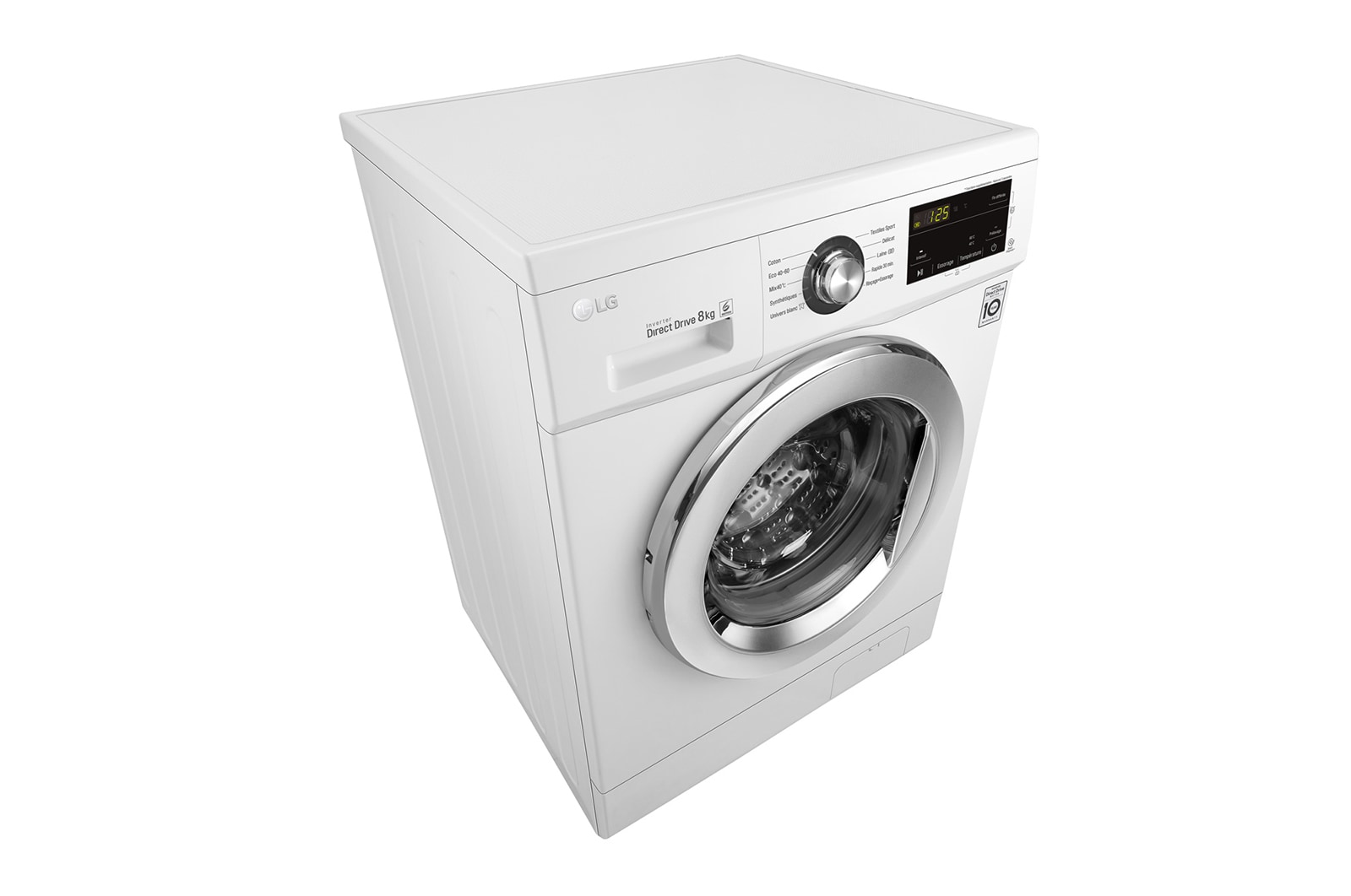 LG Lave-linge 8kg - 58L I Moteur Direct Drive™ garanti 10 ans | Smart Diagnosis, LG F84M22WH